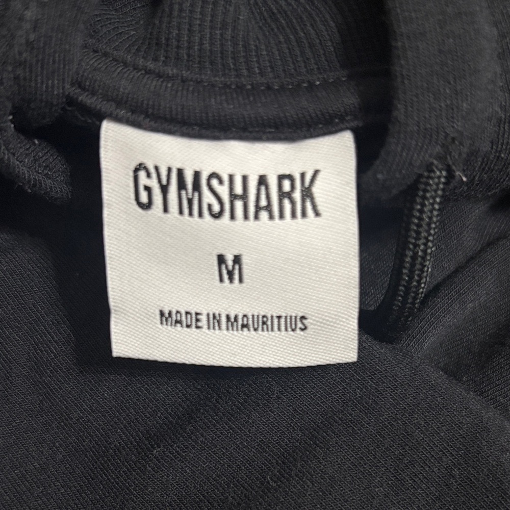 Gymshark Black Pullover Hoodie with White Logo - Picture 2 of 3